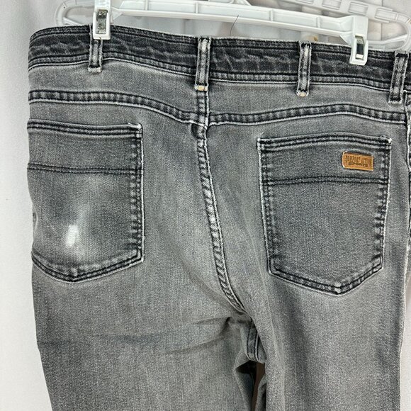 Comfort Action Sports Gray Slim Fit Jeans Size 35 Mens Casual Denim Five Pocket - Picture 7 of 11